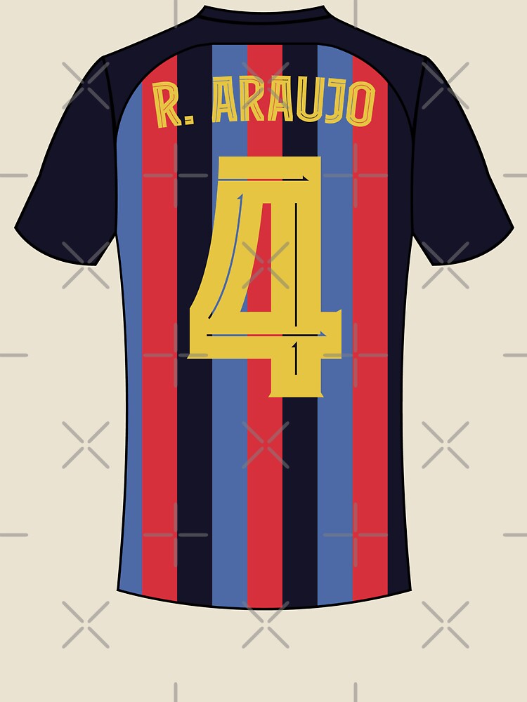 Ronald Araujo Barcelona football jersey number 4 by Justtrendytees