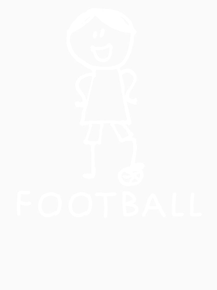Stick Peeps FOOTBALL kids kid children child active (white) by SolidEarthArt