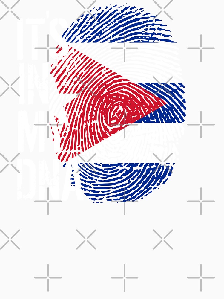 Cuba Flag Fingerprint - It's in my DNA Cuban by PartyShirts1