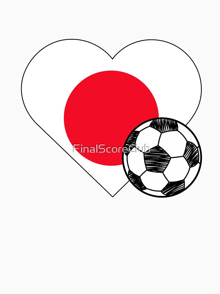 Japan Soccer Heart Design by FinalScoreClub