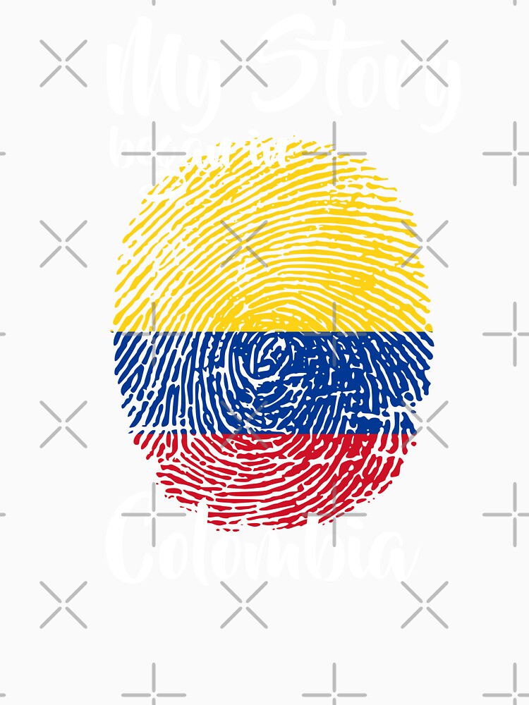 My story began in Colombia Flag Fingerprint DNA Colombian by PartyShirts1