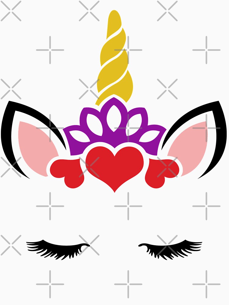 Cute Unicorn Face by Esmilna Castillo