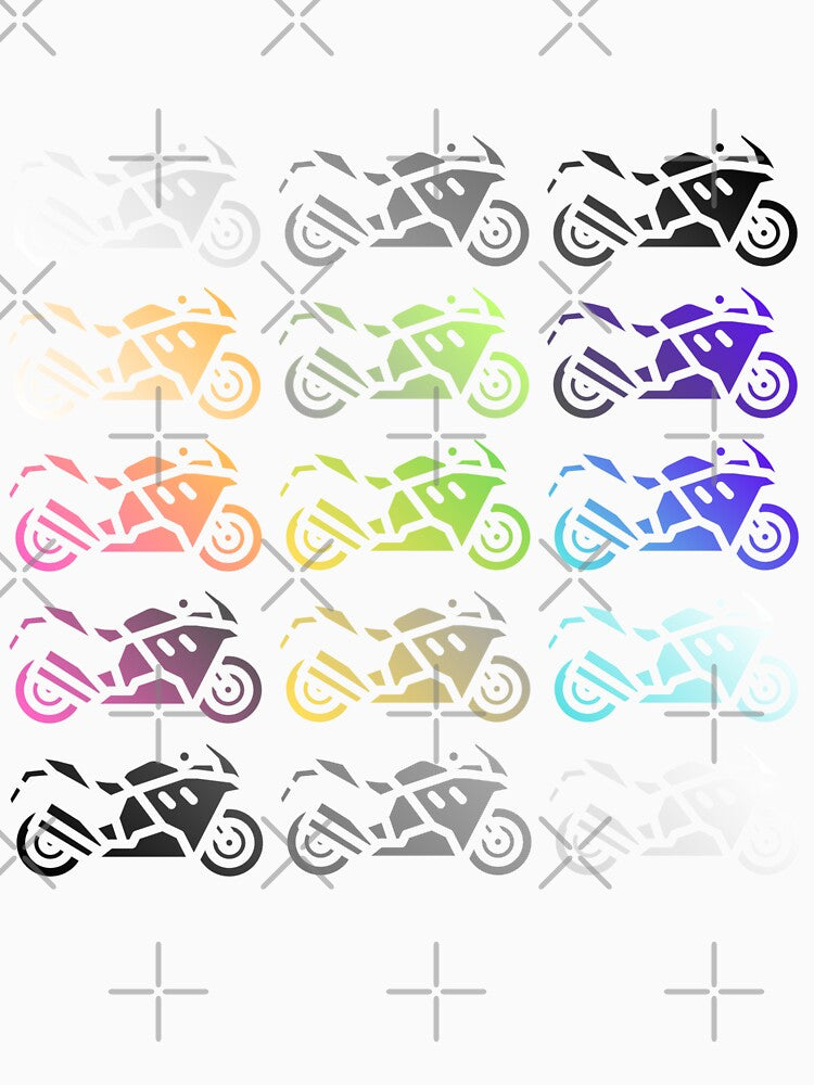 Colorful Neon Motorcycles by Sandi-Pandi