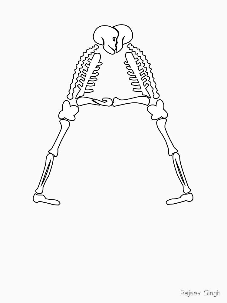 Skulls doing yoga initial monogram A by Rajeev  Singh