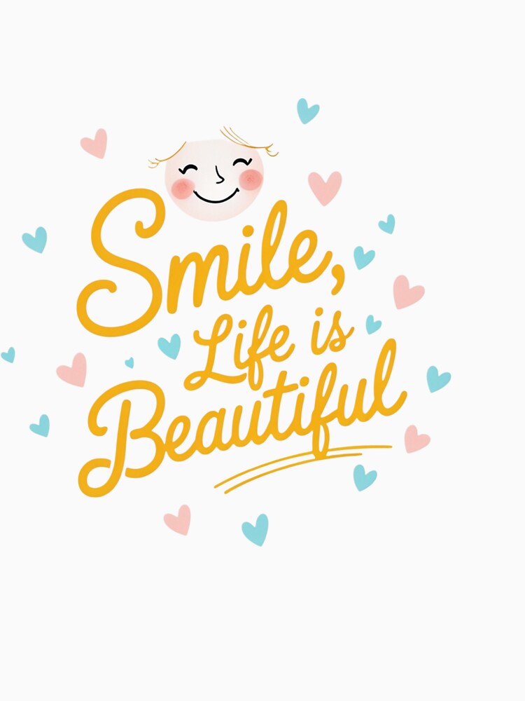 Smile, Life Is Beautiful – Inspirational Quote Hat by Artami14