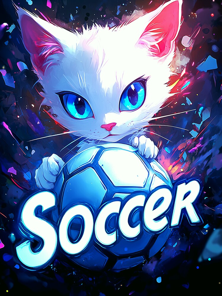 Soccer Anime Cat Graffiti Art by Gaming x Sports