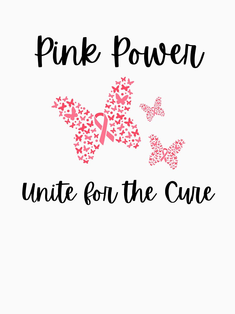 Pink Power Unite for the Cure T-Shirt | Breast Cancer Awareness Tee by CoconutCoastDesigns
