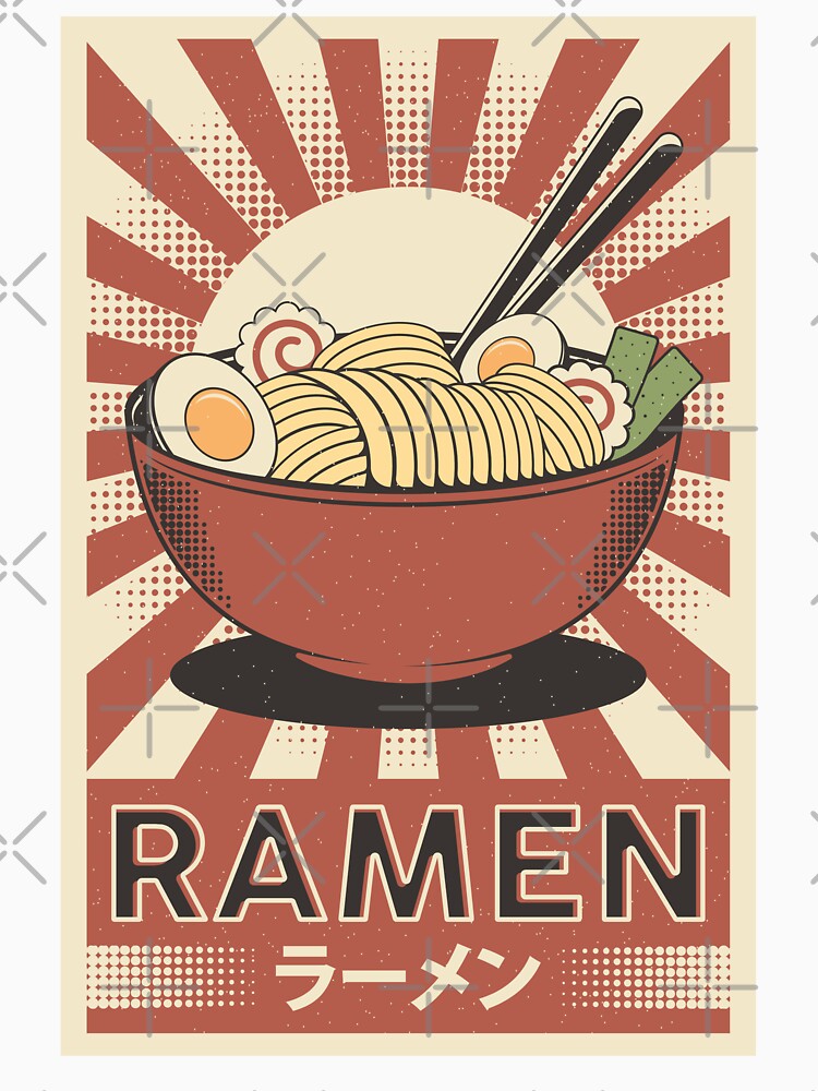Retro Vintage Japanese Ramen Poster by nomu-nomu