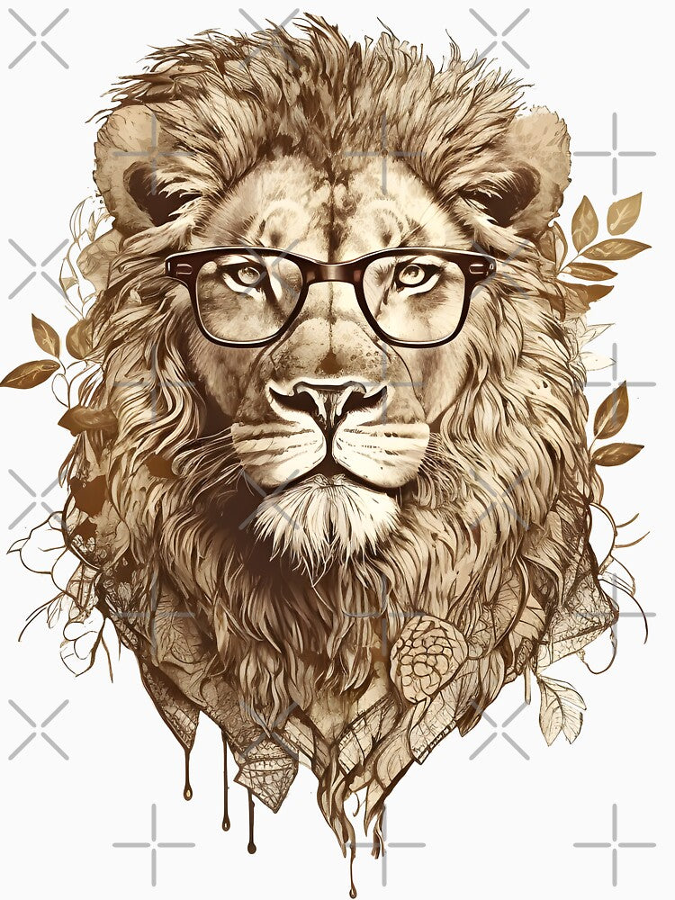 Lion with glasses by GGZebra