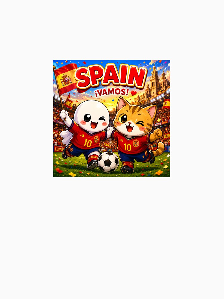 Cute Spain Football Friends by QuirkNest Studio
