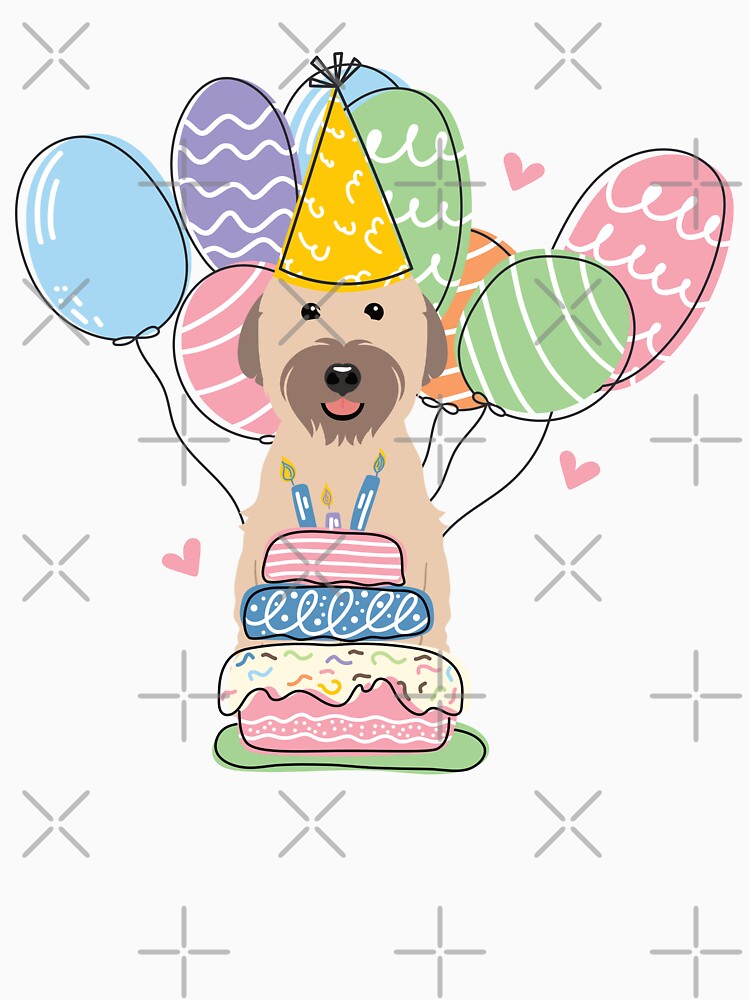 Soft Coated Wheaten Terrier Dog Birthday Party 1 by Lulupainting