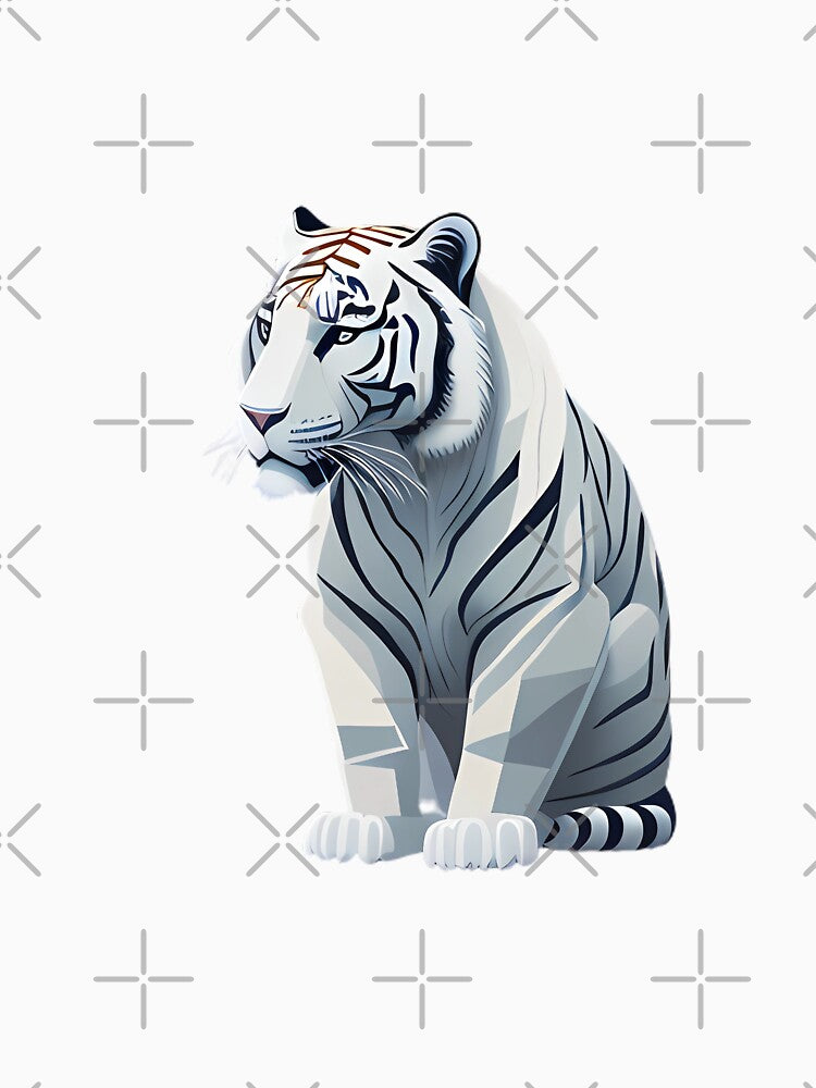 White Tiger in Aesthetic Realistic Style by MinimalistHaven