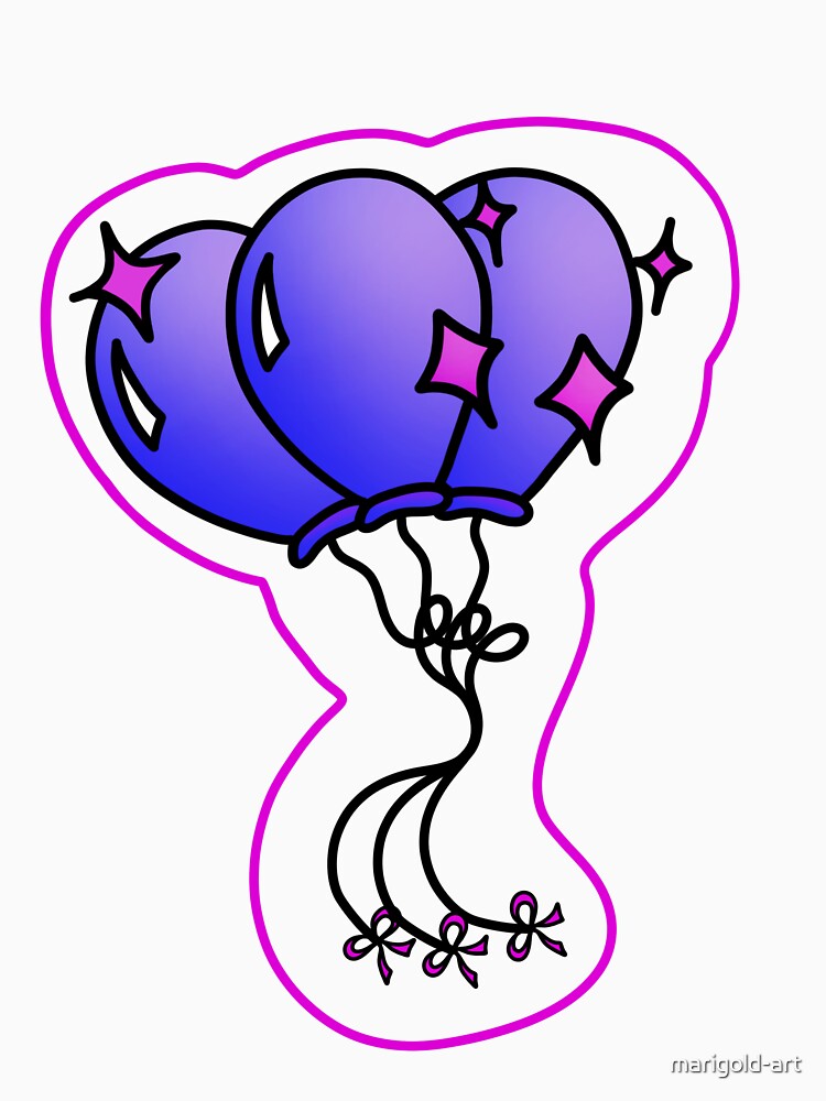 Sparkly Purple Balloons by marigold-art