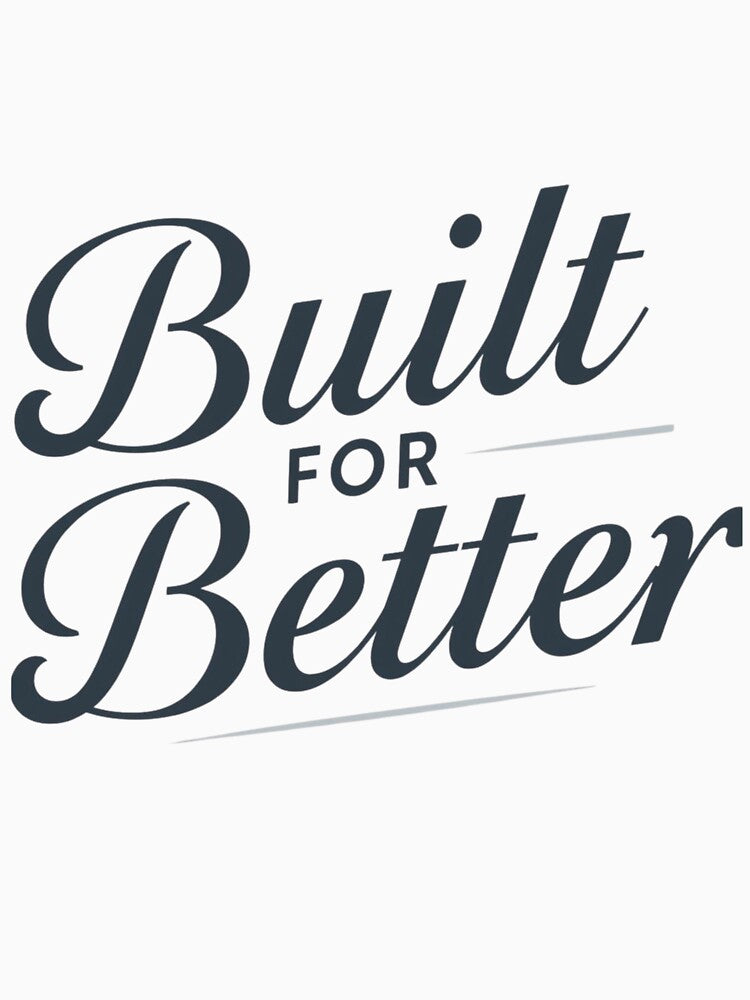 Built for Better – Modern Motivational Typography T-Shirt by Faithline Studio
