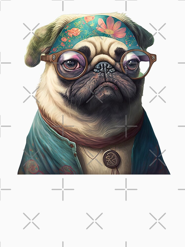 Hippy pug by AnimalArtPhotos