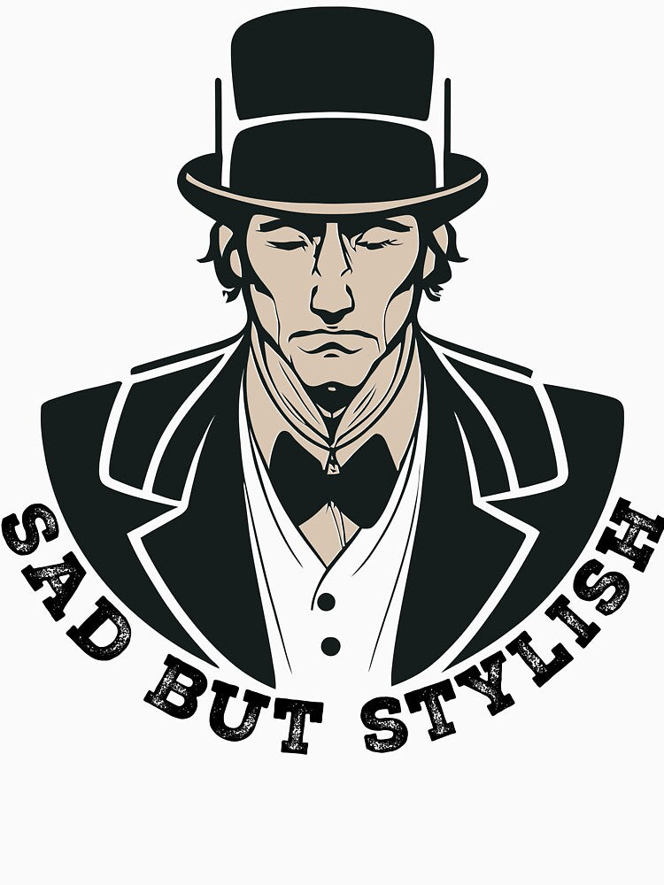 Mens Sad but stylish T-Shirt by TEE GROVE ⭐⭐⭐⭐⭐