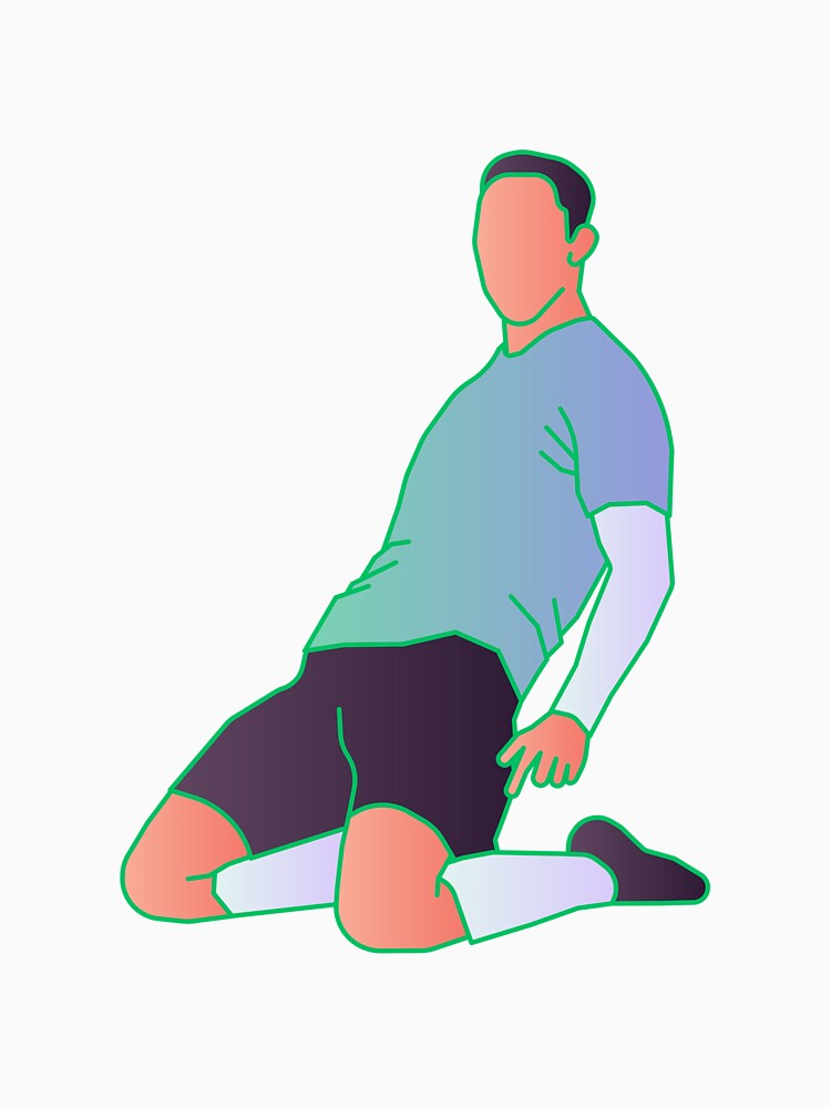 Coloured Celebrating Player 3 | Player Celebration by Football Stickers World