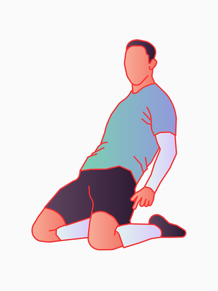 Coloured Celebrating Player | Player Celebration by Football Stickers World
