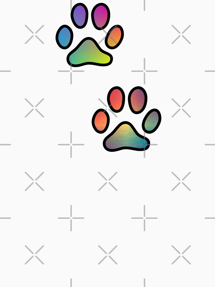 Rainbow paw prints by Camilla Wynter