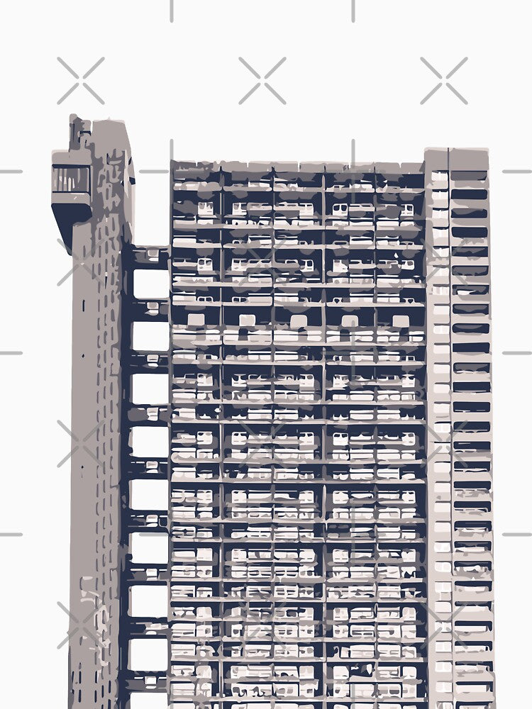 London - Trellick Tower minimal by ArchiCrumbs