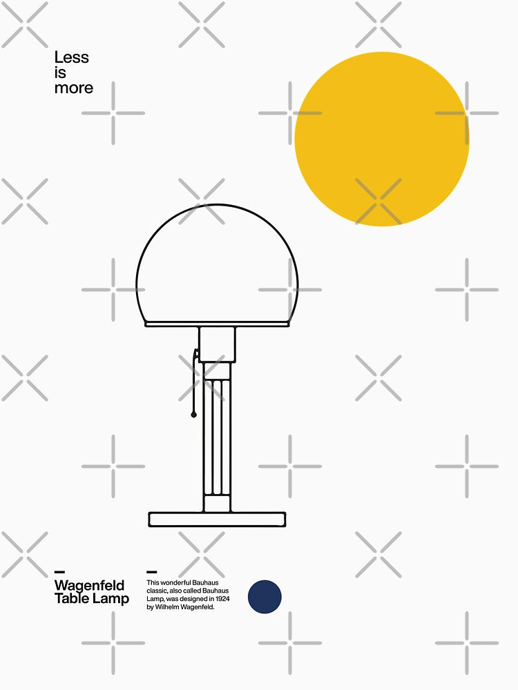 Wagenfeld Table Lamp, Wilhelm Wagenfeld, Minimal Furniture Bauhaus Design by Sub88 Studio
