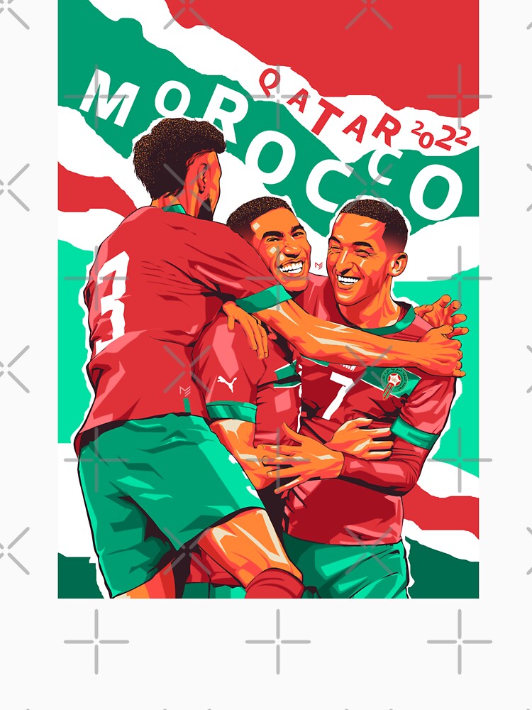 Morocco players illustration artwork by waiidesign®