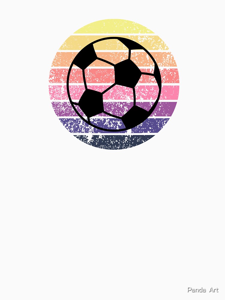 soccer ball vintage summer retro football by Panda  Art