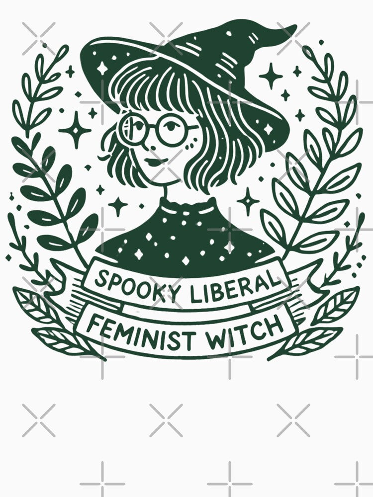 Spooky Liberal Feminist Witch by riadesignstore