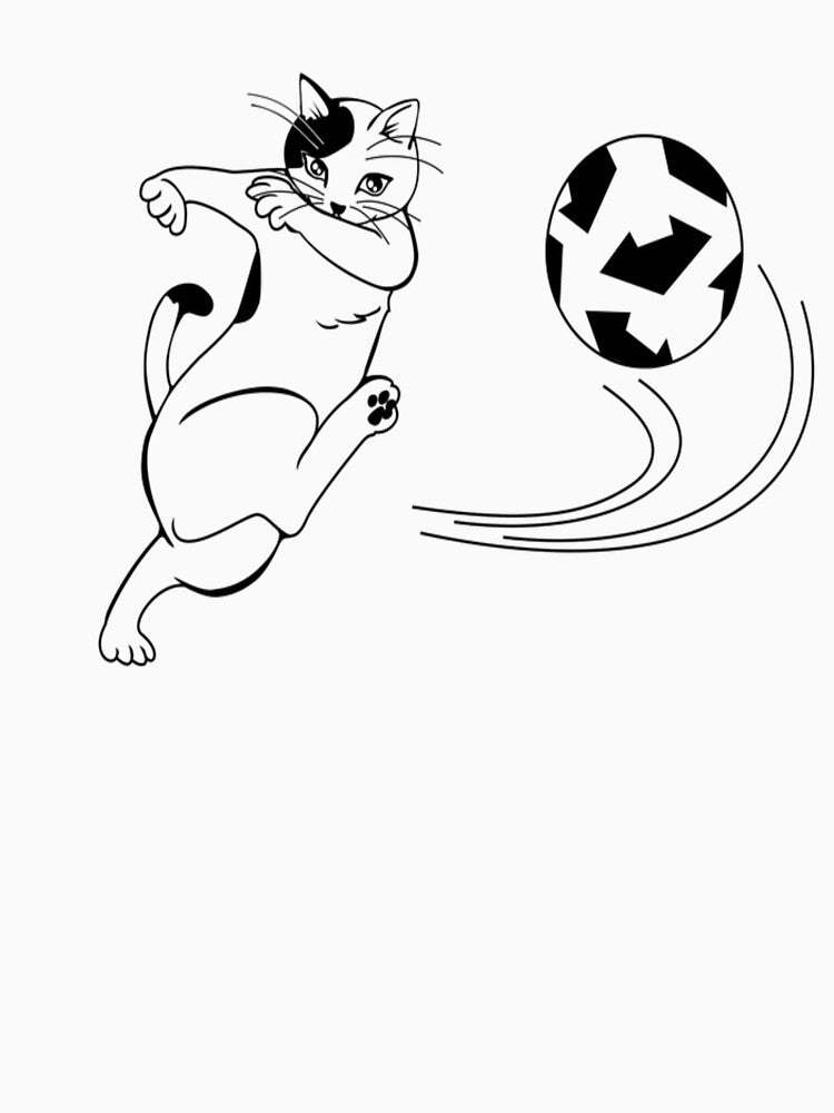 Cat Playing soccer football by Discofunkster