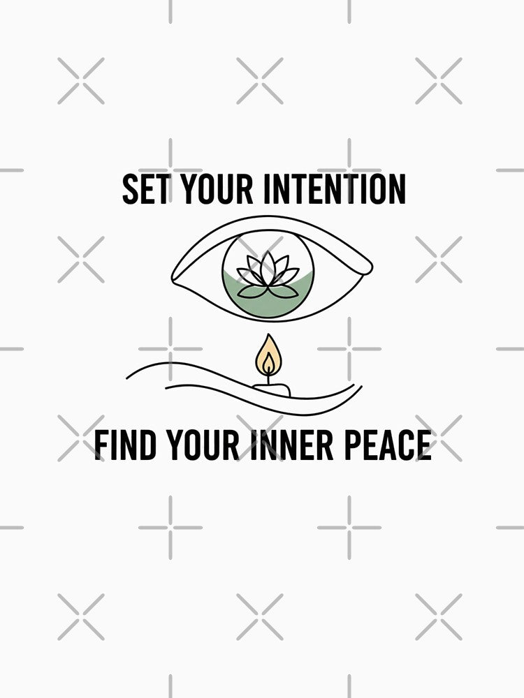 Set Your Intention - Find Your Inner Peace Minimalist Zen Tee by MINIMA.LIGN