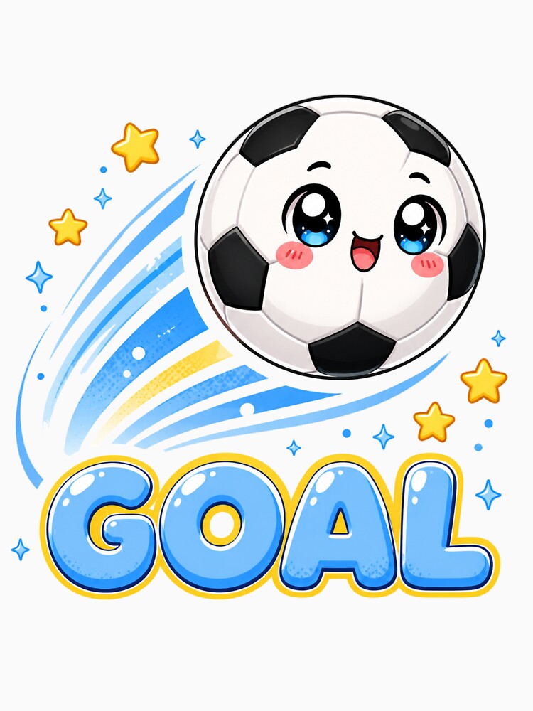 Kawaii Soccer Ball Goal | Cute Anime Youth Sports Aesthetic by Dulxoz