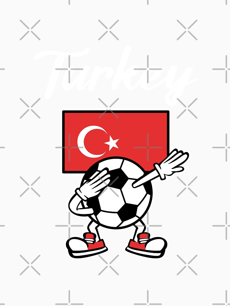 TURKEY - Dabbing Football Soccer Ball - TURKEY Flag by Darling DeDe