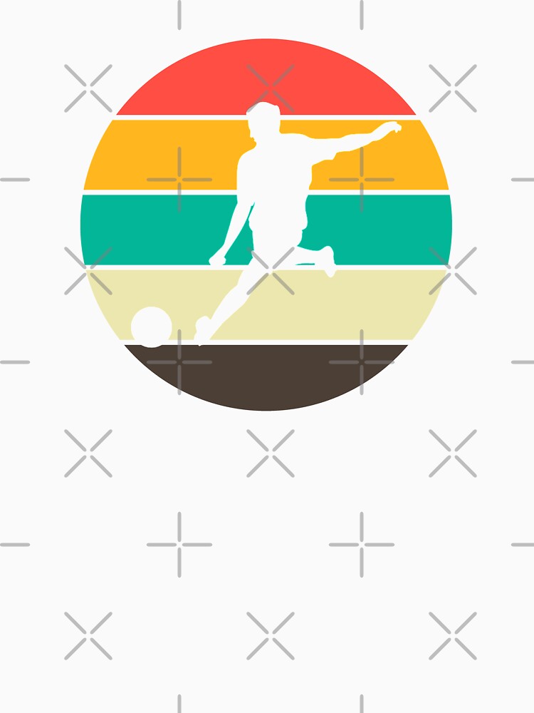 Soccer Player Silhouet Whitin Vintage Sunset by Web CreationsNL