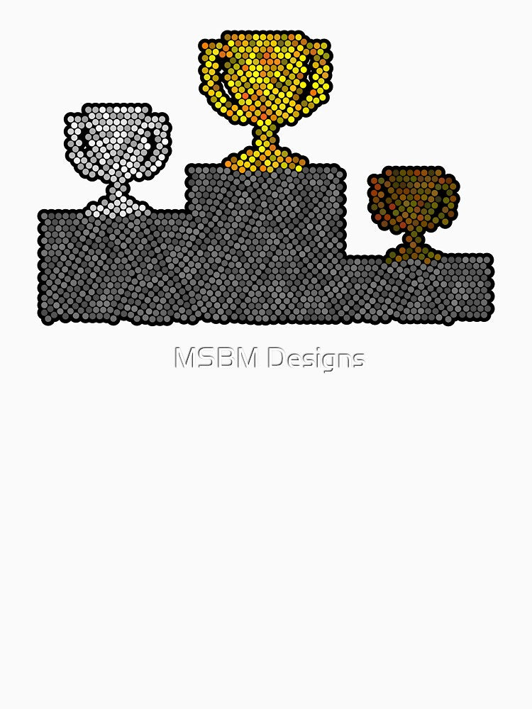 Trophy Award Podium Dot Art Mosaic by MSBM Designs