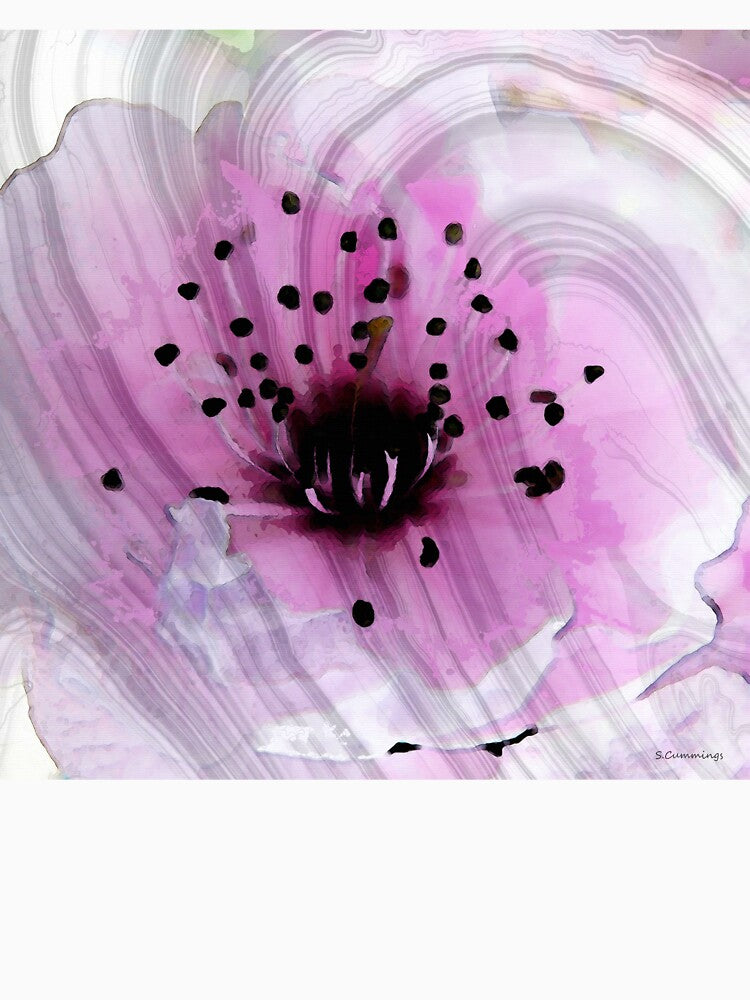 Pink Marbled Cherry Blossom Art - Sharon Cummings Artist by Sharon Cummings Art
