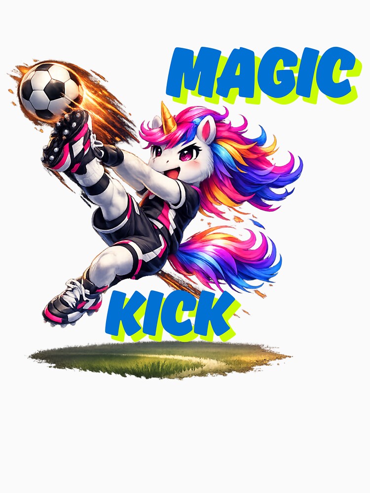 Magic Kick Soccer Unicorn – Dynamic Sports Fantasy Design by Black Signal