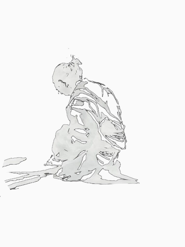 Crouching Ronin_W by Inklivion