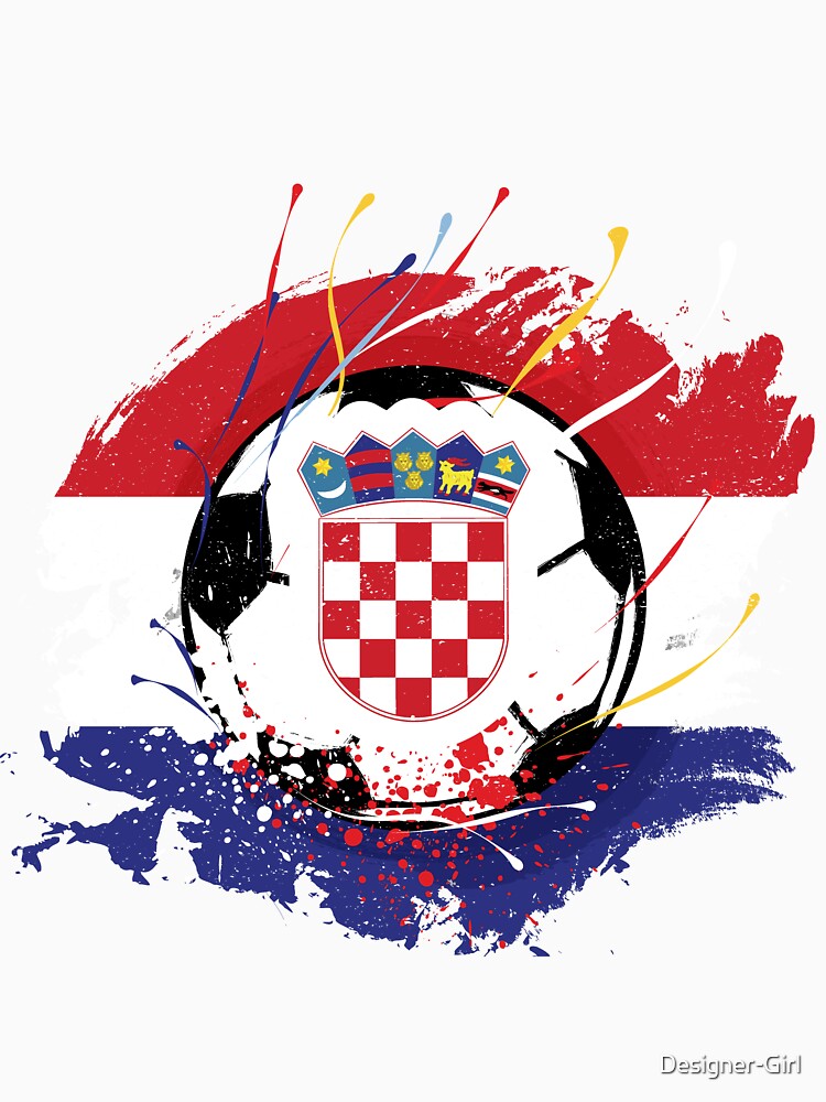 Croatia Football Croatian Flag Grunge Soccer fan by Designer-Girl