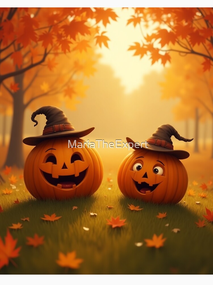 Kid Pumpkins in the Forest by MariaTheExpert