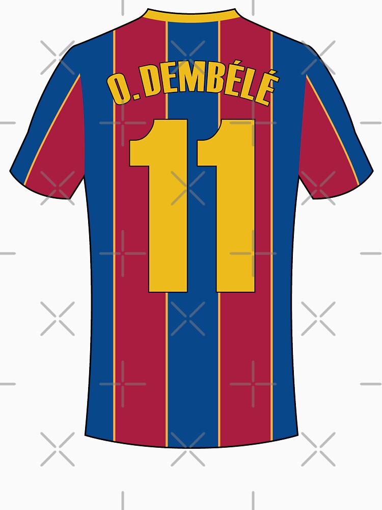 Ousmane dembele Barcelona football jersey by Justtrendytees