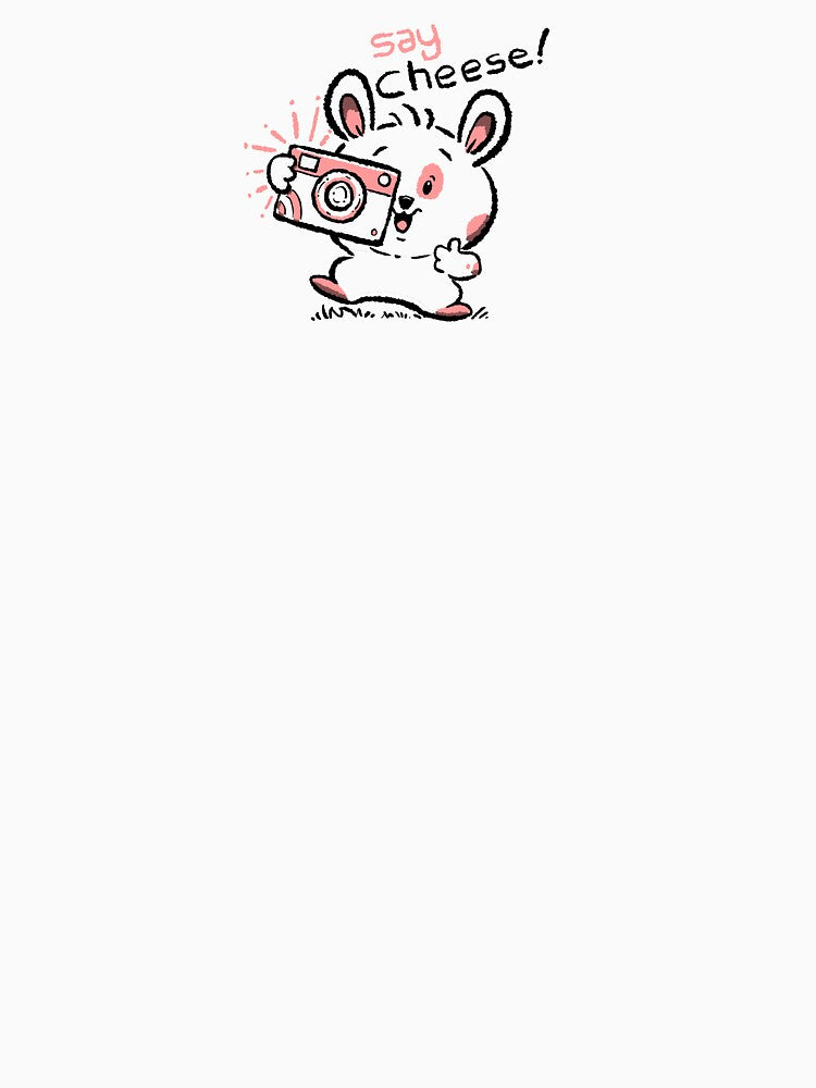 say cheese - cute cartoon chubby bunny rabbit by hayrpictures