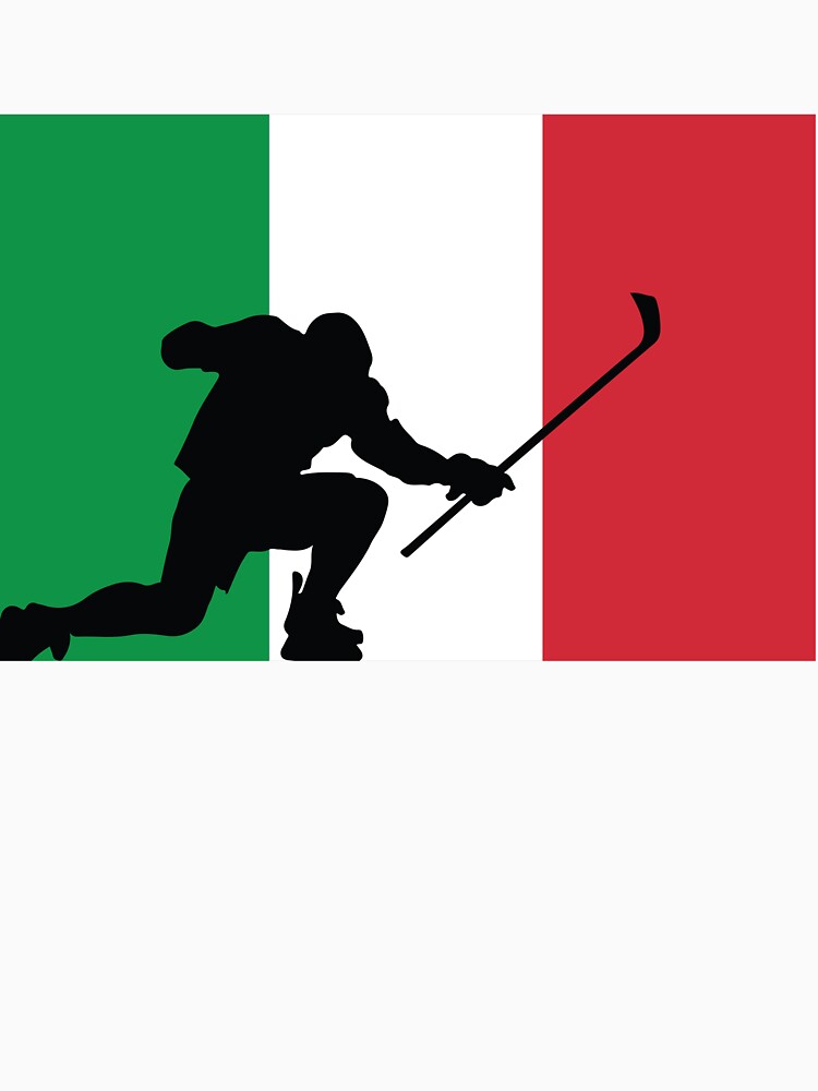 Italian Ice Hockey Silhouette Celebration by CanvasTee