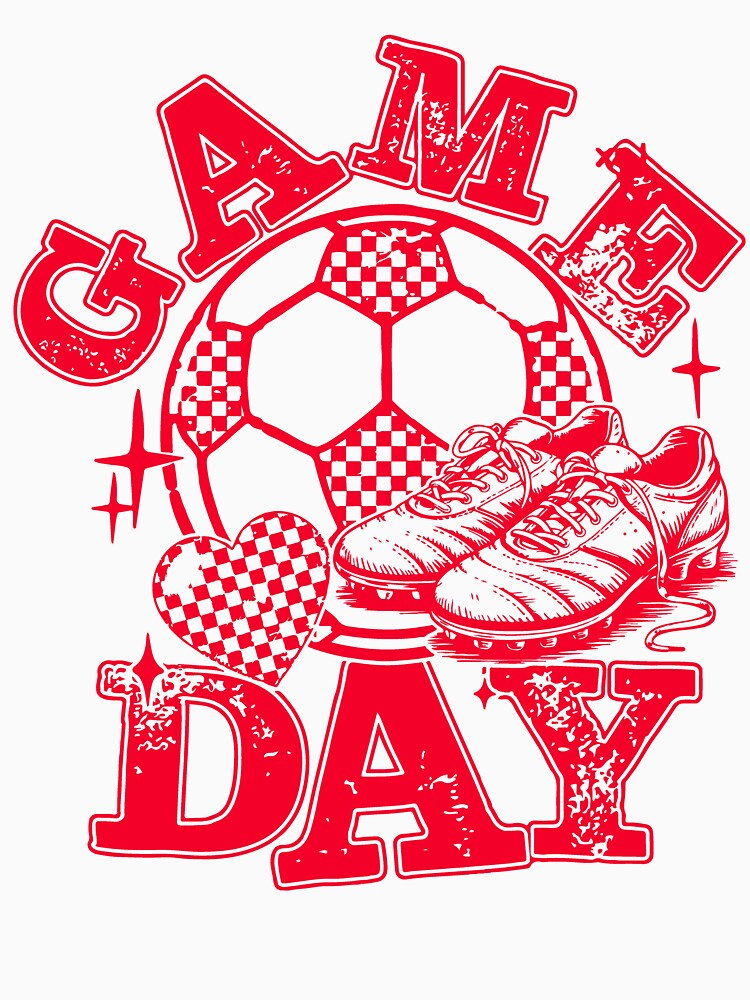 Game Day Soccer – Retro Varsity Sports Spirit Design by kiralynstration