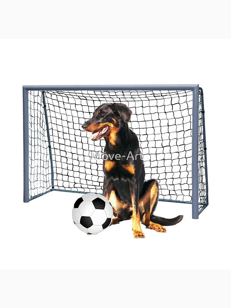Doberman Dog - Football soccer goal by Move-Art