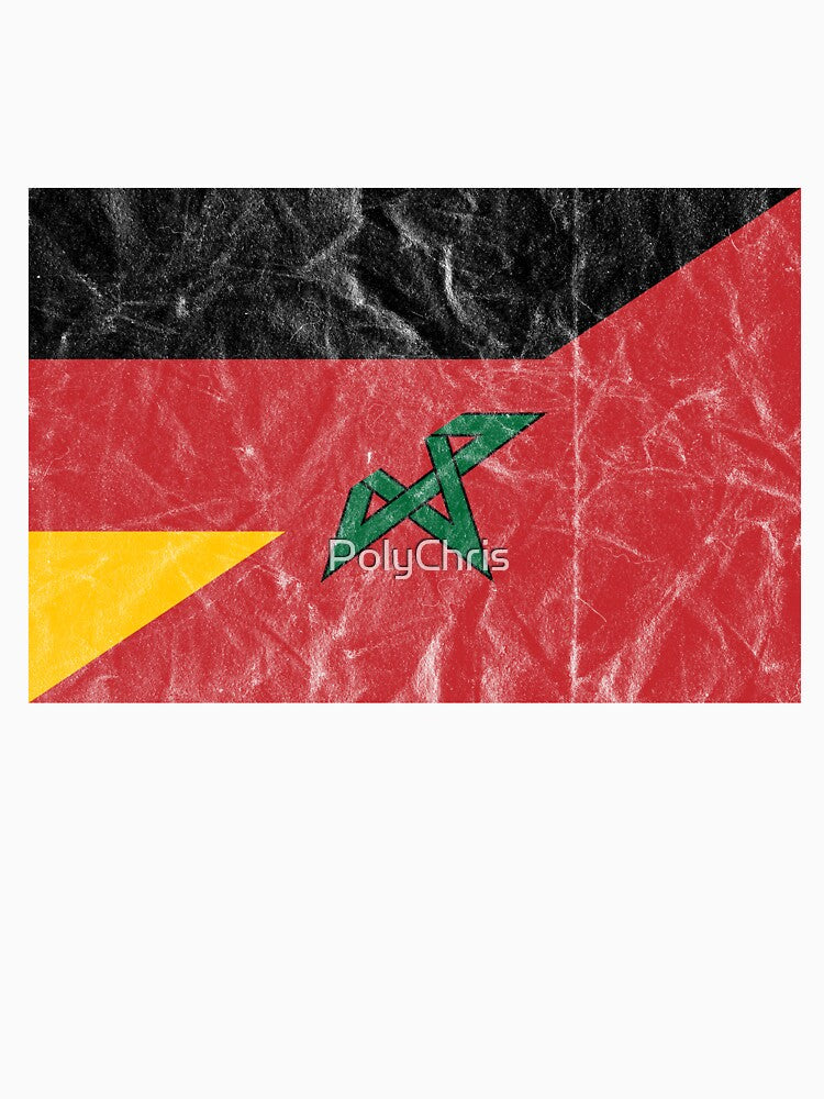 Distressed Germany Morocco Flag by Carl's Clothing