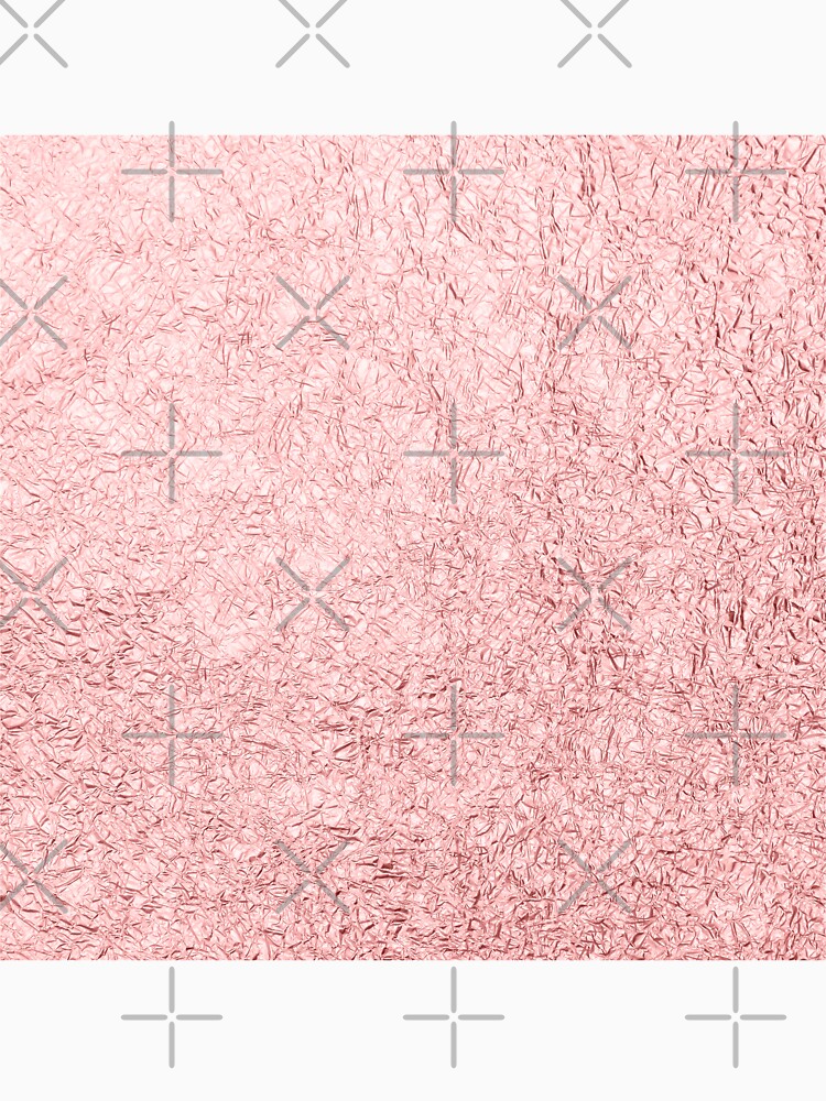 Blush Crumpled Pink Faux Metal by MysticMarble