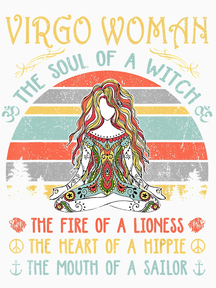Virgo Woman The Soul Of A Witch Vintage Birthday Gift by AntonetteSimo