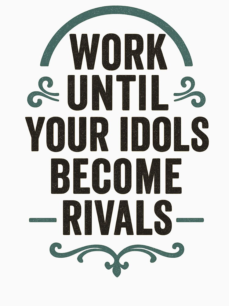 Work Until Your Idols Become Rivals | Ambitious Motivation Shirt by Just You Tee | Say It Loud, Wear It Proud