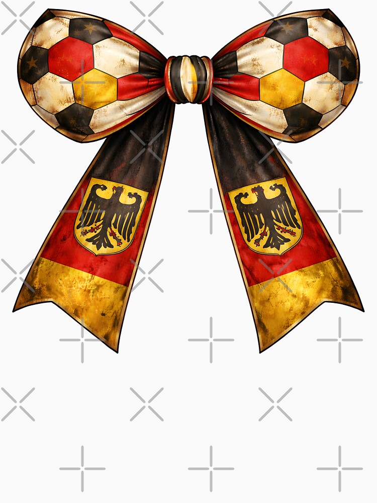 Germany Flag Vintage Patriotic Soccer Bow with Eagle Country Style by MuniraWearify