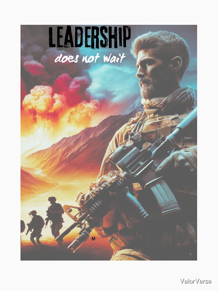 Bearded Hero Leads Troops: Explosive Valor by ValorVerse